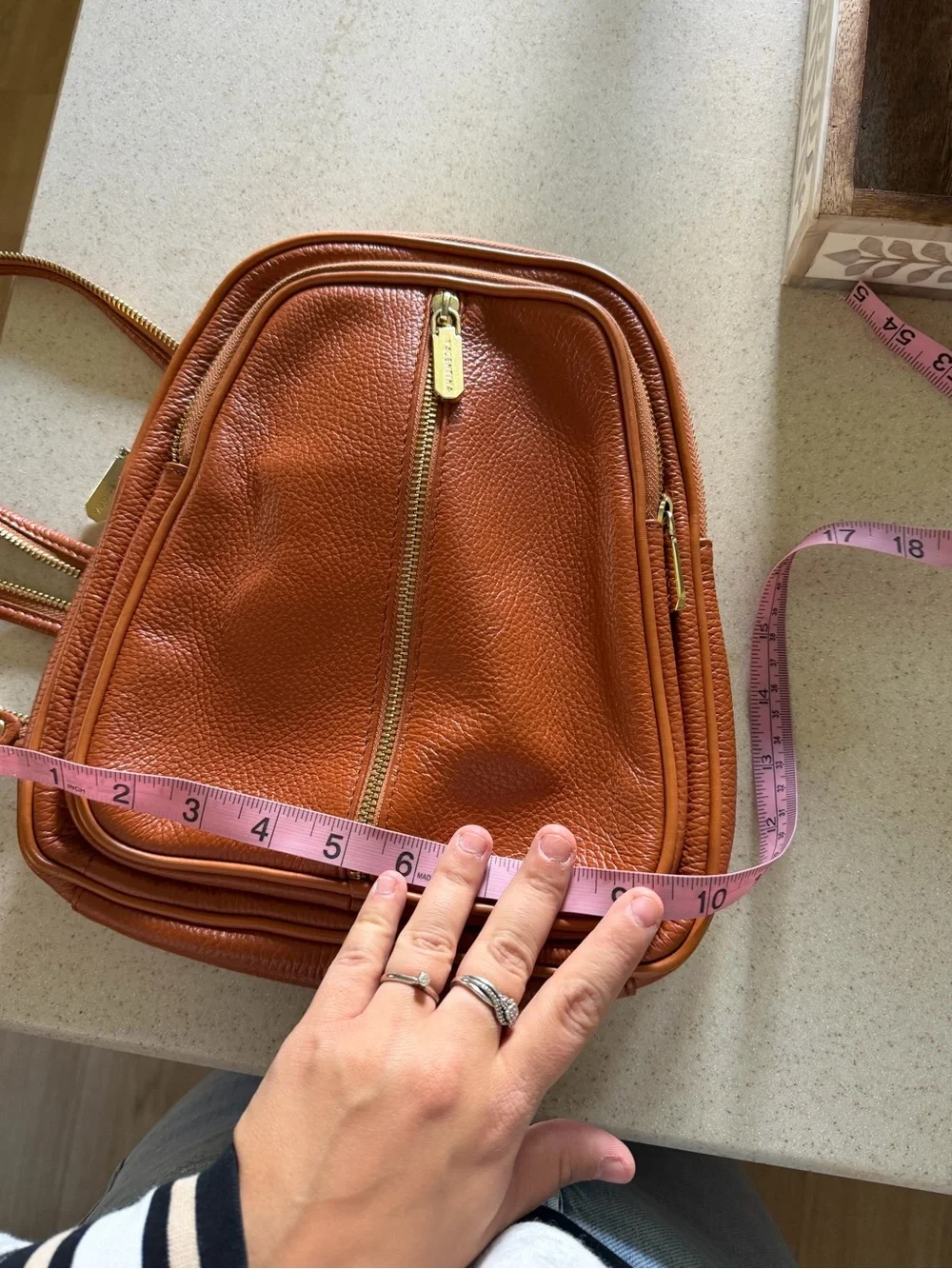 Valentina | Genuine Leather Convertible Dome Bag Backpack